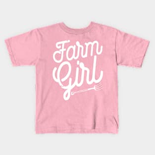 Farm Girl (white) Kids T-Shirt